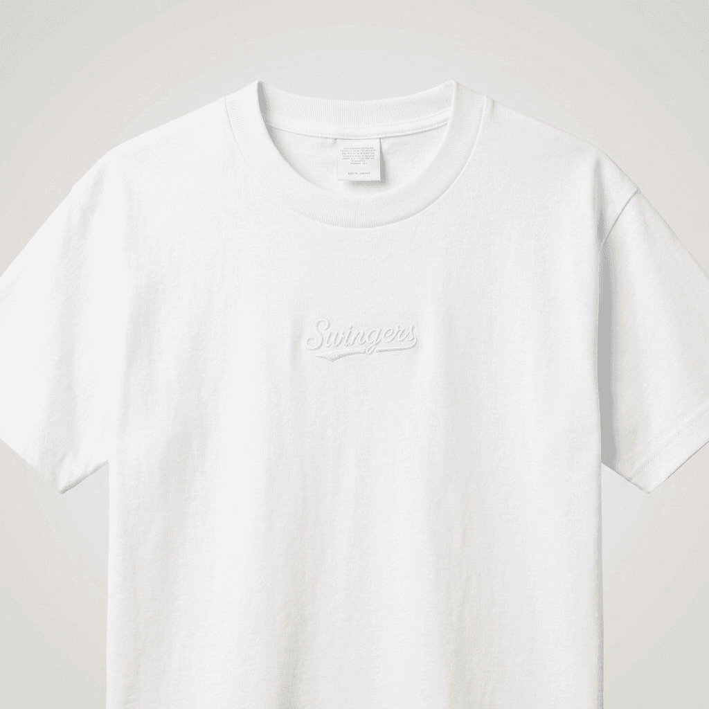 Club Crest Tee - White — White — tees by Swingers Club — view 1 of 3