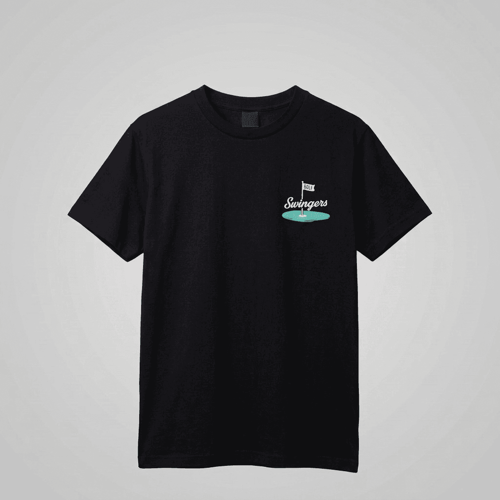 Flag Tee - Black — Black — tees by Swingers Club — view 1 of 3