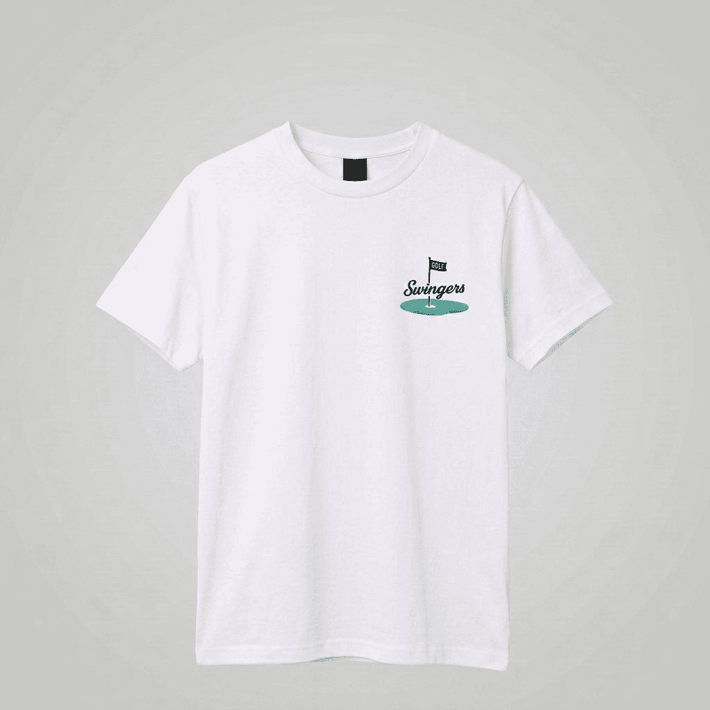 Flag Tee - White — White — tees by Swingers Club — view 1 of 3