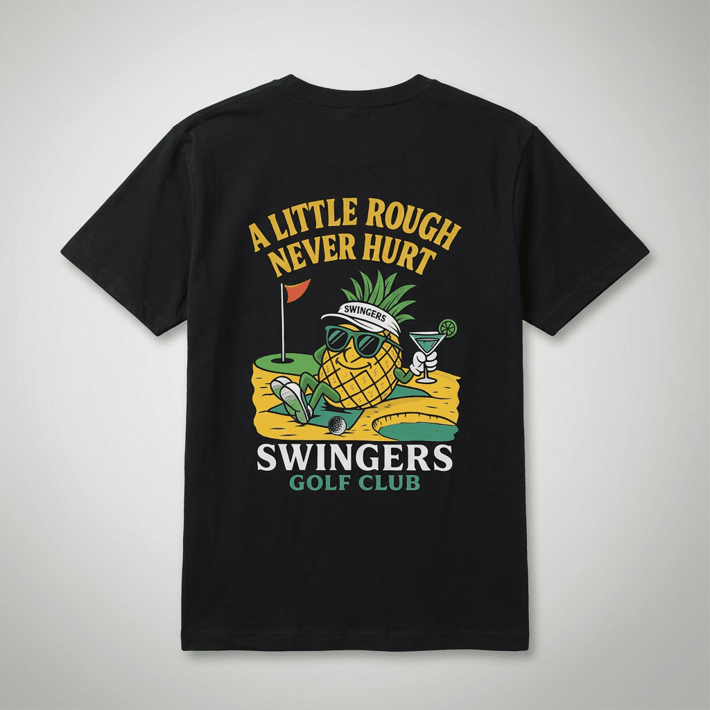 Rough Tee - Black — Black — tees by Swingers Club — view 1 of 2