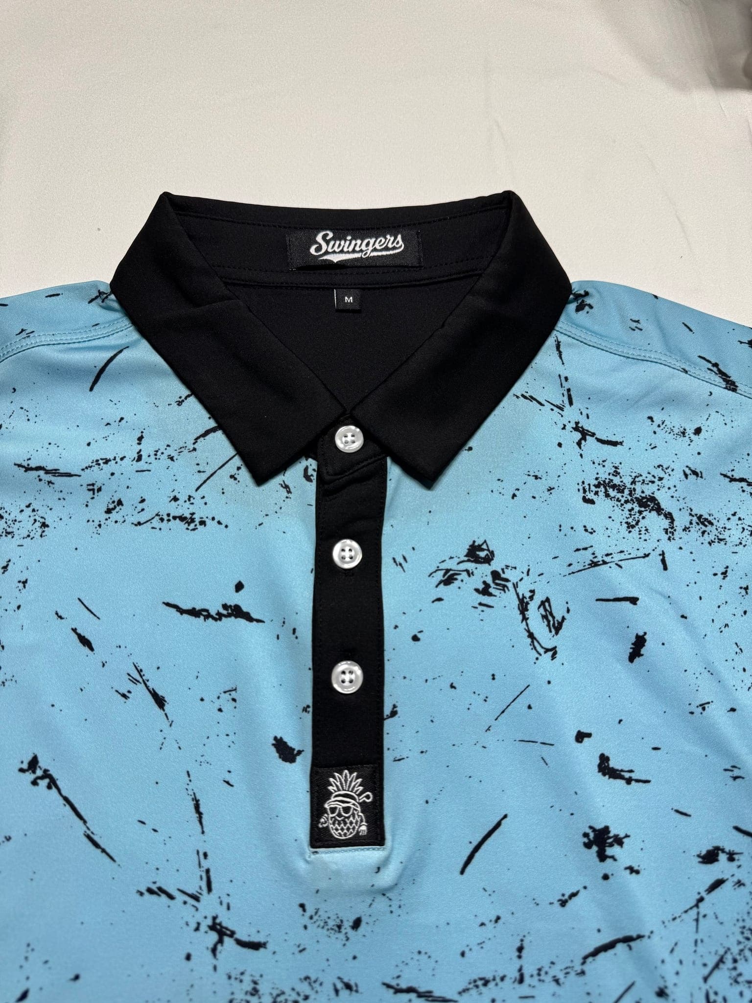 The Drip Performance Polo — Blue — polos by Swingers Club — view 3