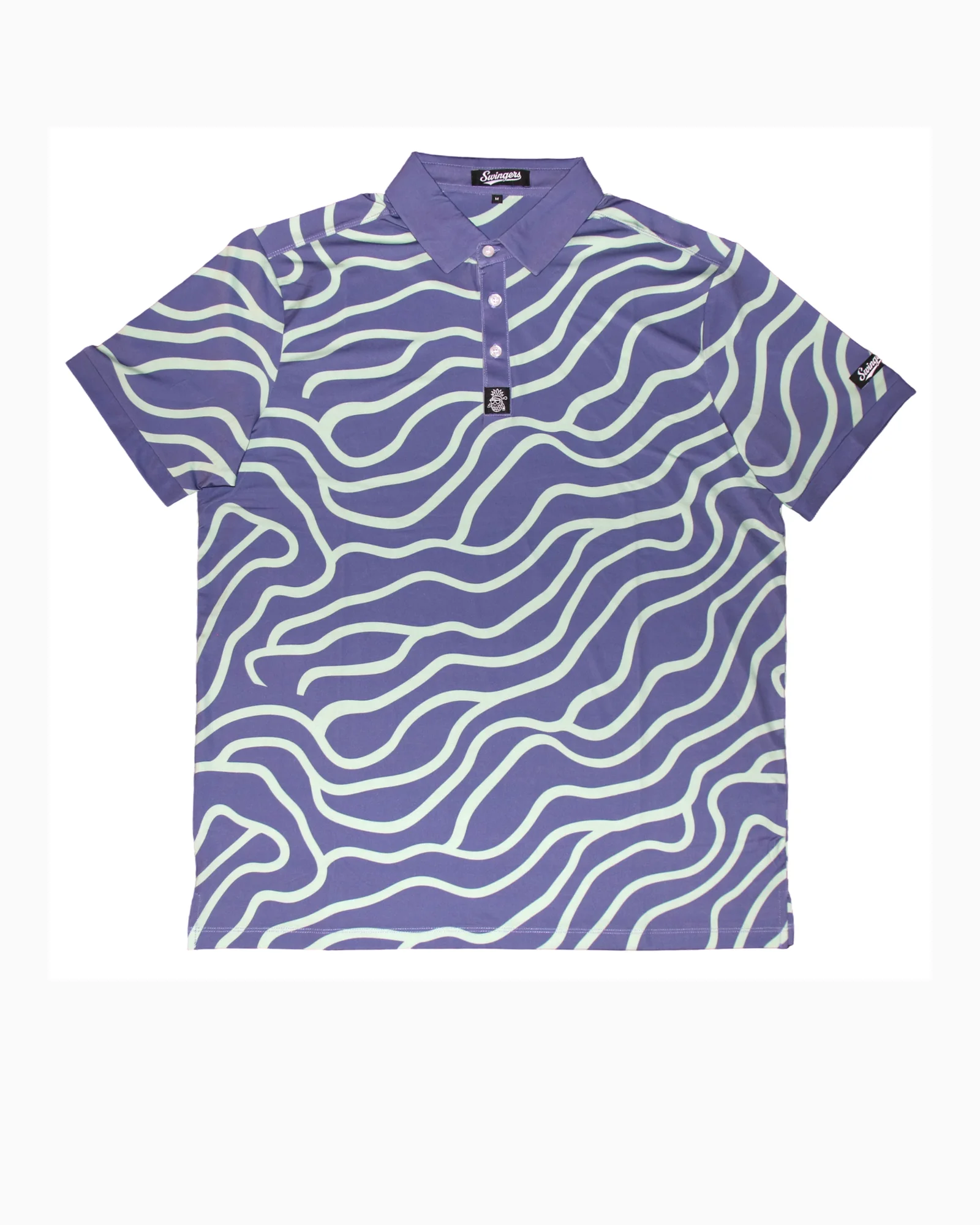 The After Hours Performance Polo — Purple — polos by Swingers Club — view 2