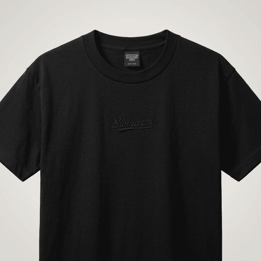 Club Crest Tee - Black — Black — tees by Swingers Club — view 1