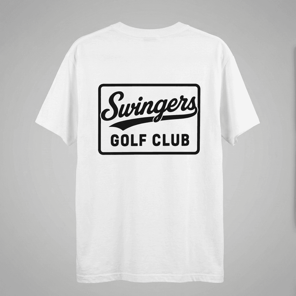 Club Crest Tee - White — White — tees by Swingers Club — view 2