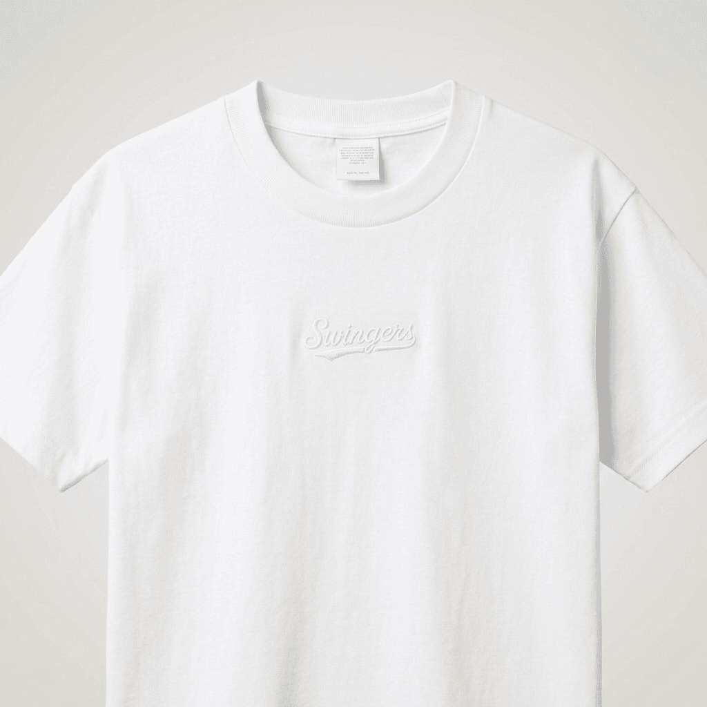 Club Crest Tee - White — White — tees by Swingers Club — view 1
