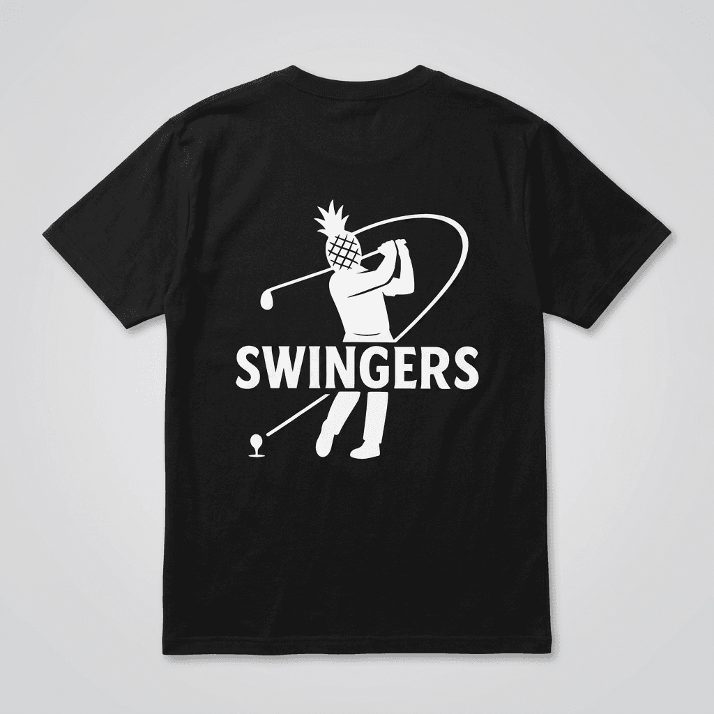 Flag Tee - Black — Black — tees by Swingers Club — view 2