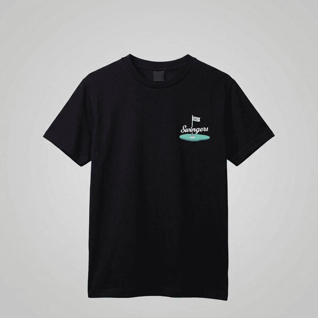 Flag Tee - Black — Black — tees by Swingers Club — view 1