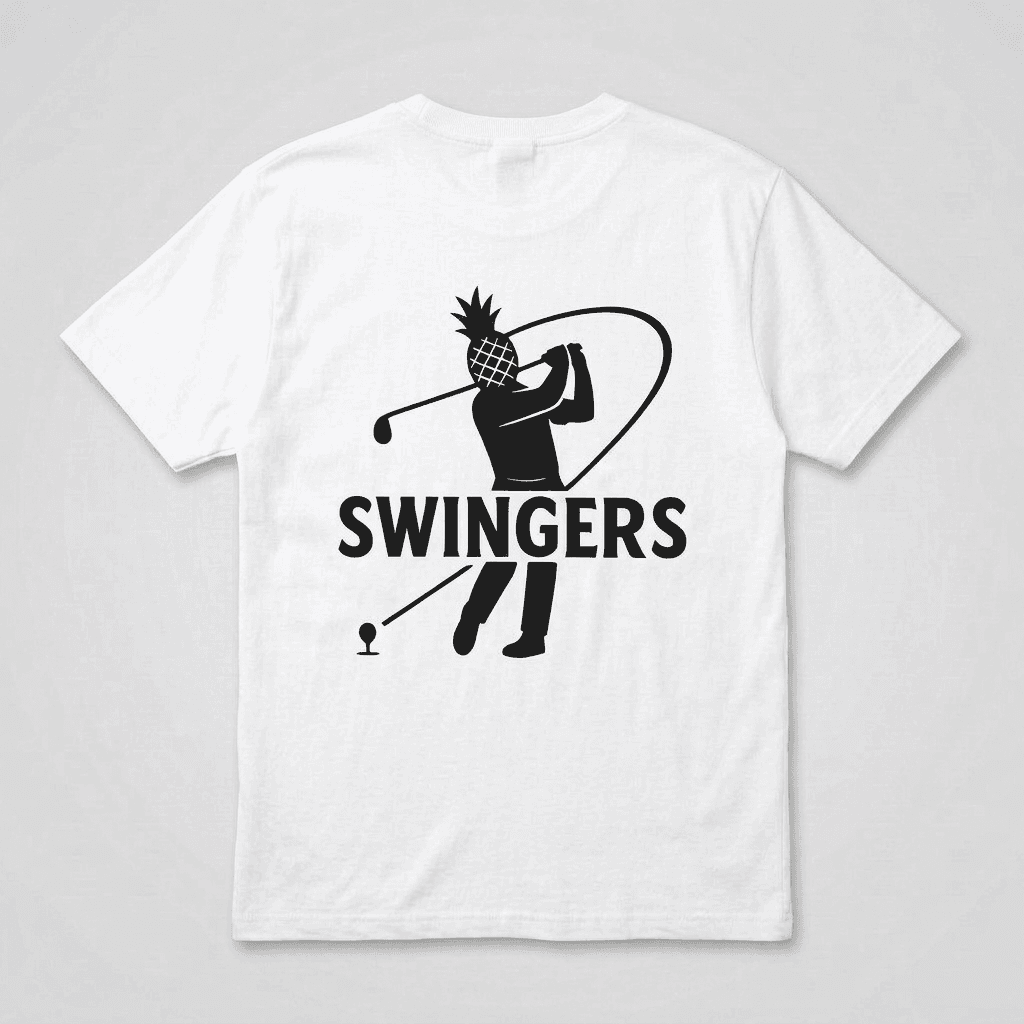 Flag Tee - White — White — tees by Swingers Club — view 2