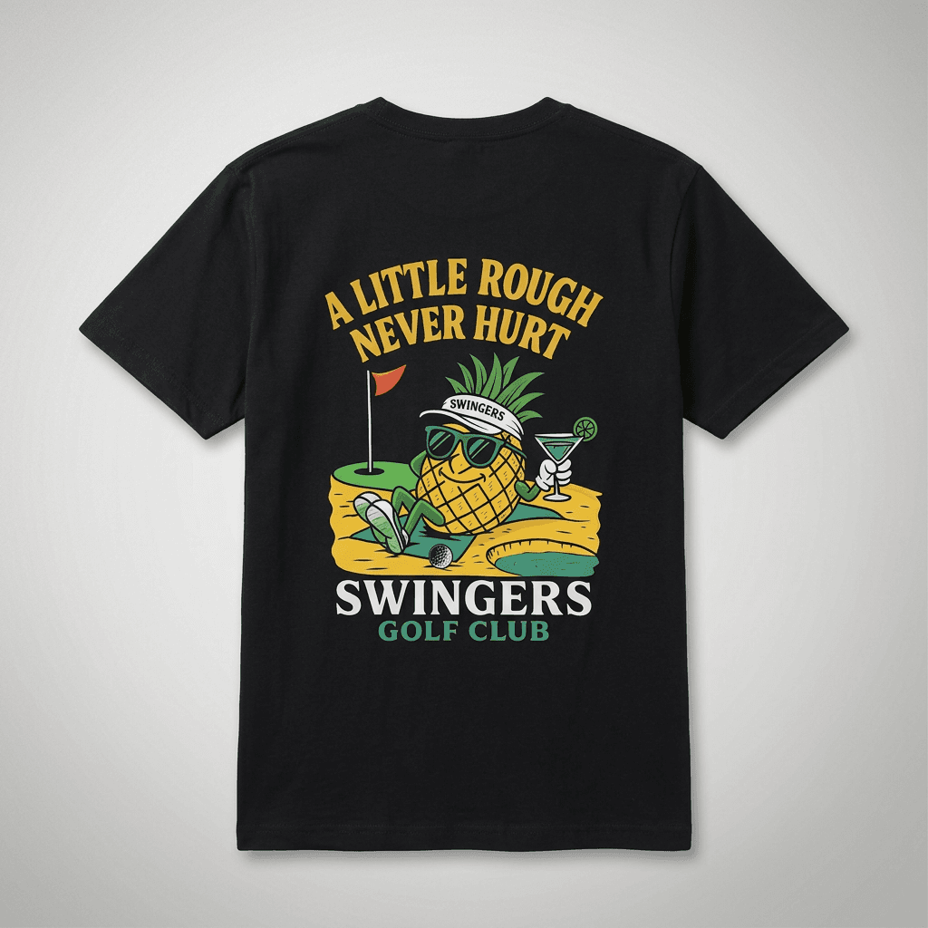 Rough Tee - Black — Black — tees by Swingers Club — view 1