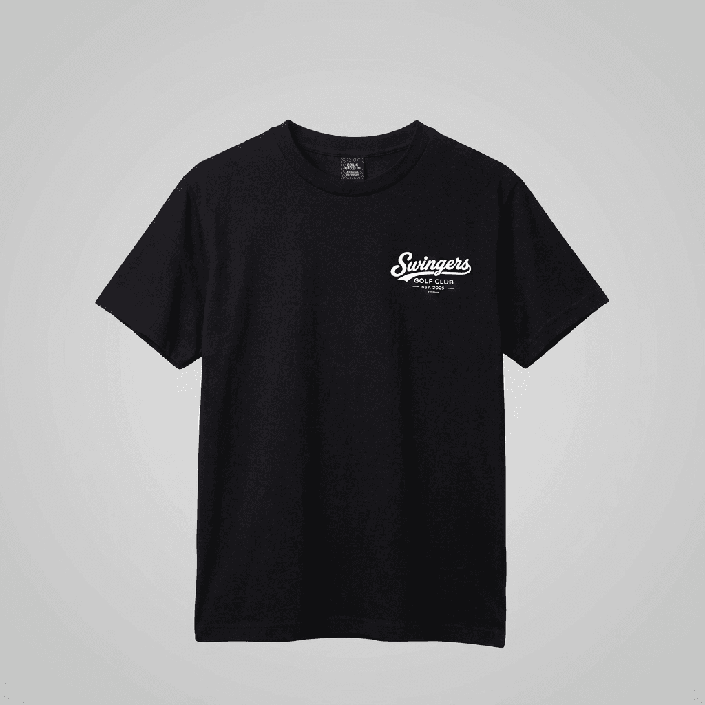 Swing Responsibly Tee - Black — Black — tees by Swingers Club — view 1