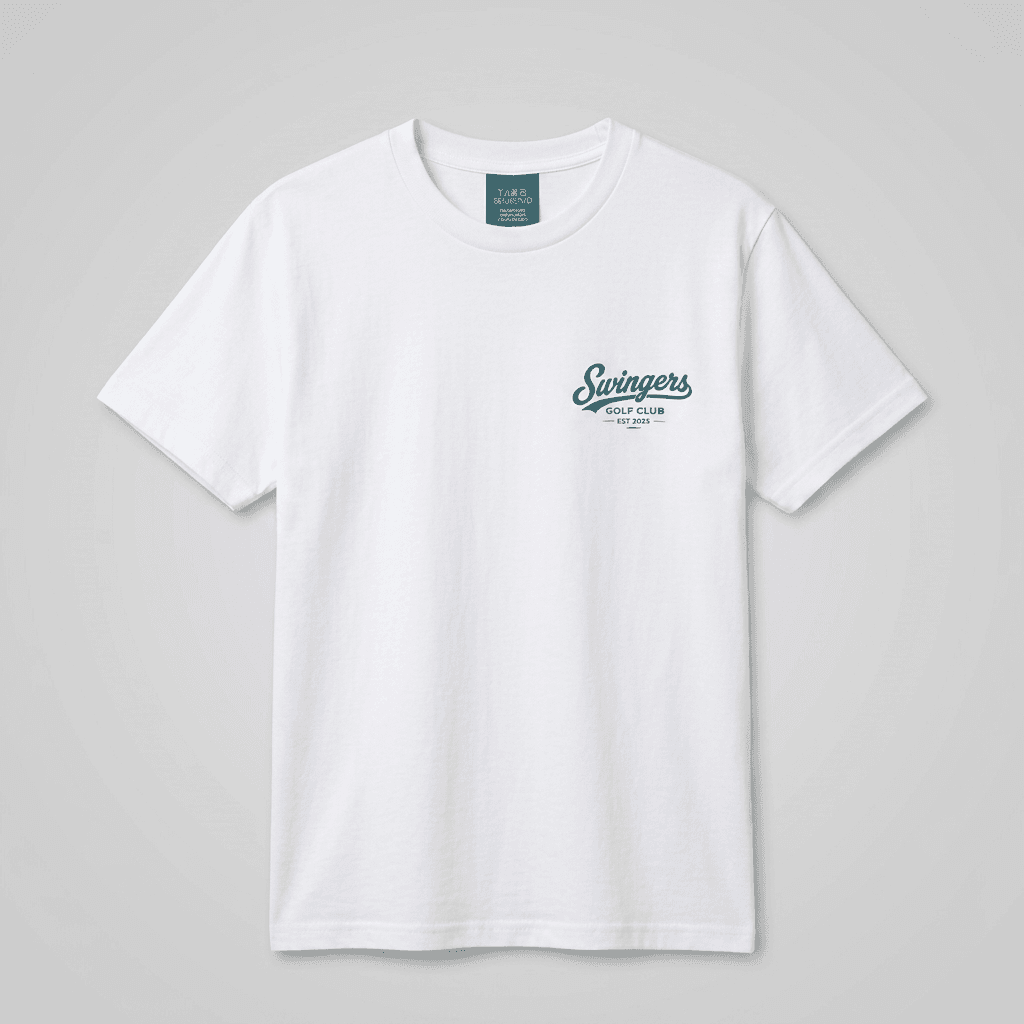 Swing Responsibly Tee - White — White — tees by Swingers Club — view 1