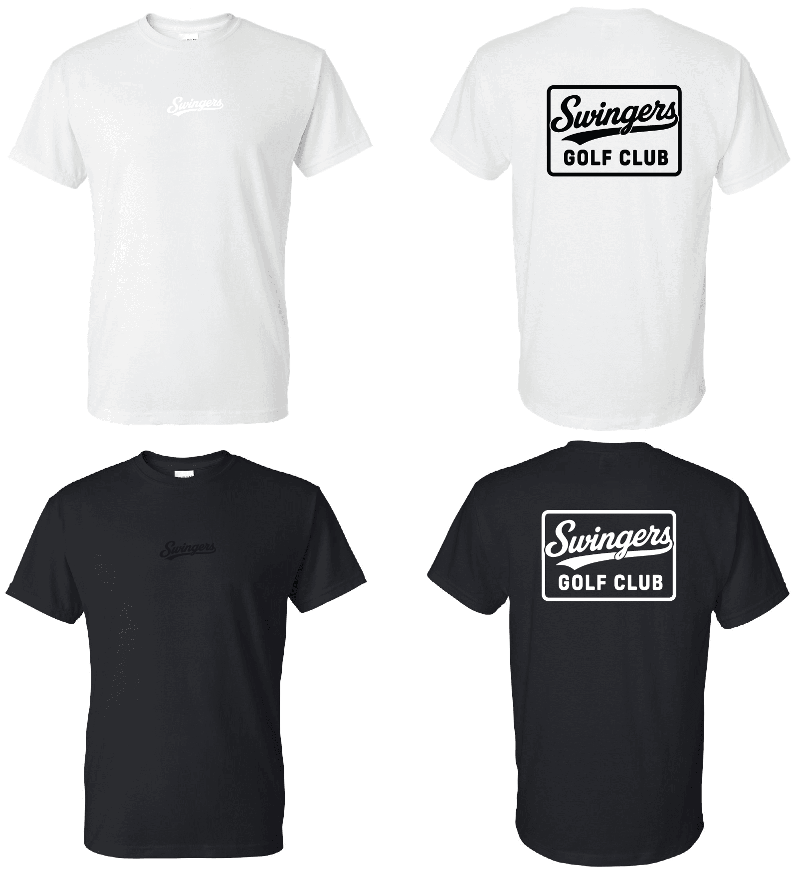 Club Crest Tee - Black — Black — tees by Swingers Club — view 3